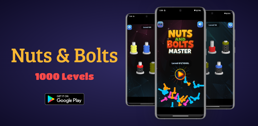 Nuts & Bolts color sorting Android game