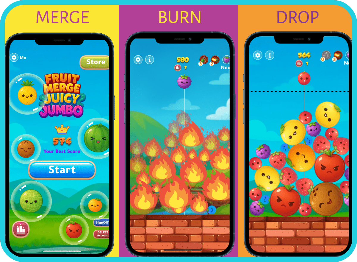Fruit Merge Juicy Jumbo iOS Game